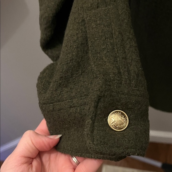 Express Dark Olive Shacket - Size Small - Picture 4 of 7